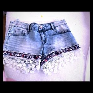 Shorts by faded glory in size 11 distressed.